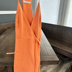 Amanda Uprichard orange wrap dress M